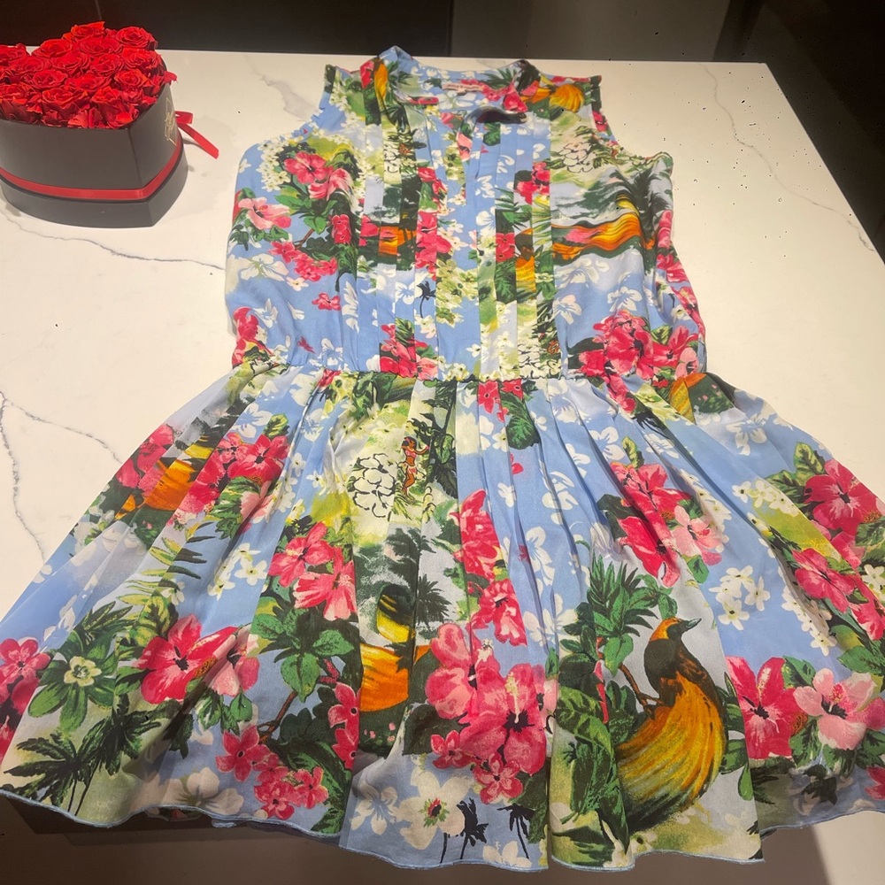 Juicy Couture Tropical Floral Dress – Size 6 – Vintage Y2K Style